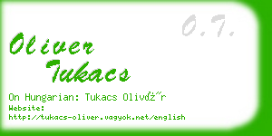 oliver tukacs business card